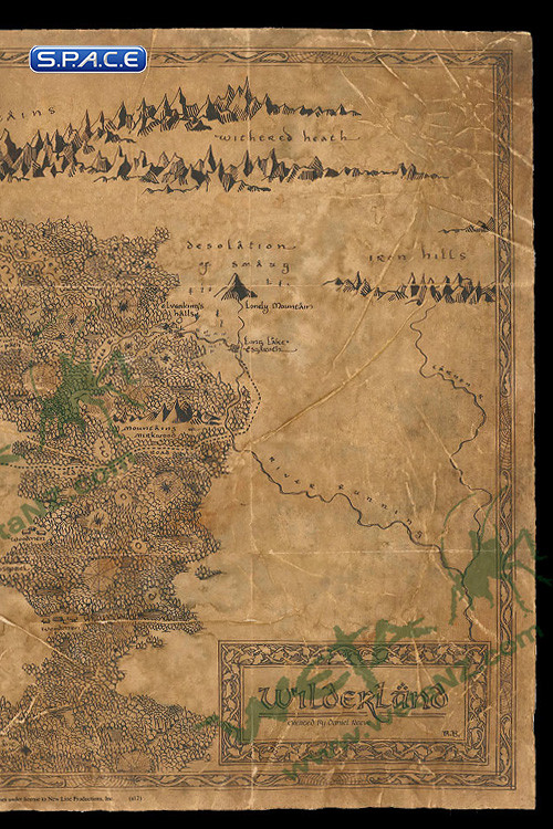 Map of Wilderland - Parchment Art Print (The Hobbit)