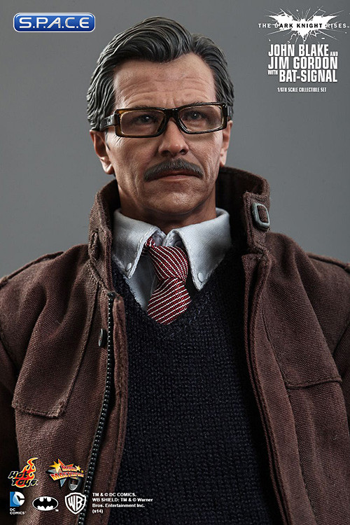 1/6 Scale John Blake and Jim Gordon with Bat-Signal Movie Masterpiece Set MMS275 (Batman - The Dark Knight Rises)