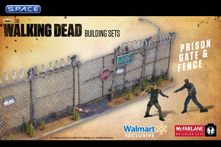 Prison Gate and Fence Building Set Walmart Exculsive (The Walking Dead)