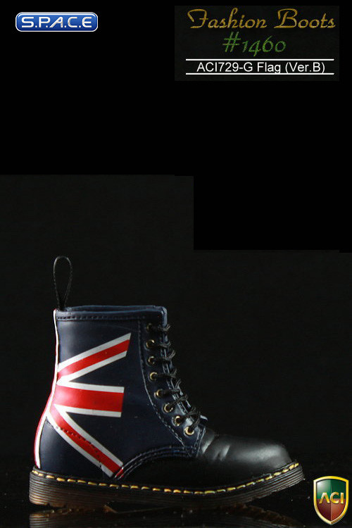 1/6 Scale British Flag Boots Version B - Heel Collar
