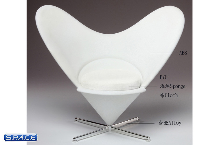 1/6 Scale white Bunny Chair
