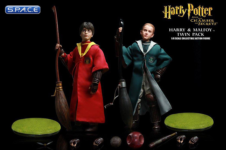 1/6 Scale Harry Potter & Draco Malfoy Quidditch Version Twinpack (Harry Potter and the Chamber of Secrets)