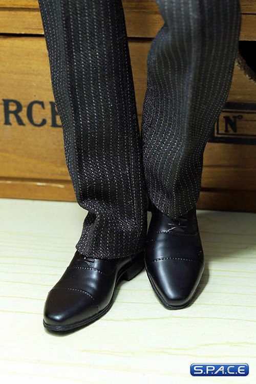 1/6 Scale Mens striped Suit Set (dark grey)