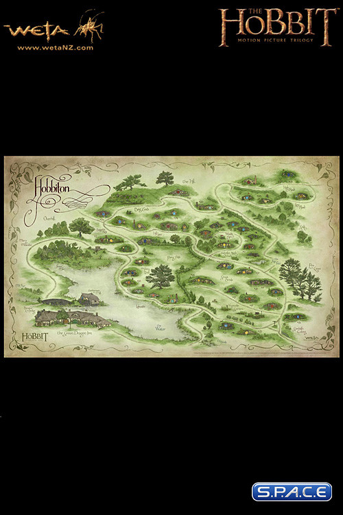 Map of Hobbiton Art Print (The Hobbit)