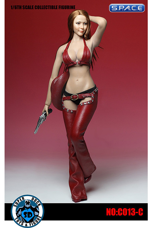 1/6 Scale red Sexy Cowgirl Clothing Set