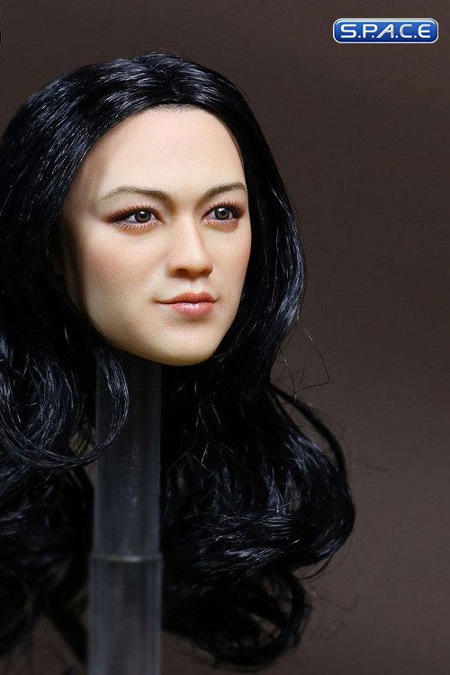 1/6 Scale Asian Female Head Sculpt (black)