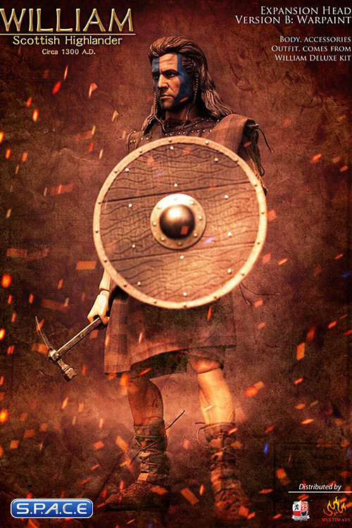 1/6 Scale Scottish Highlander William Head - warpaint Version
