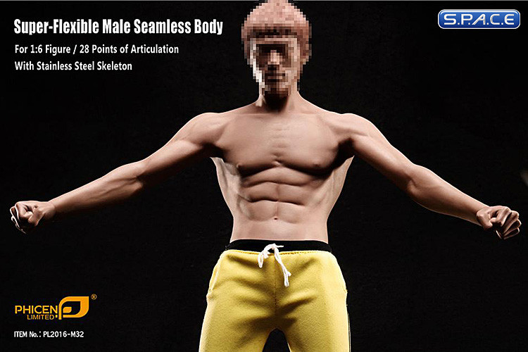 1/6 Scale Seamless Asian Male Body with Pants M32 (Super-Flexible)
