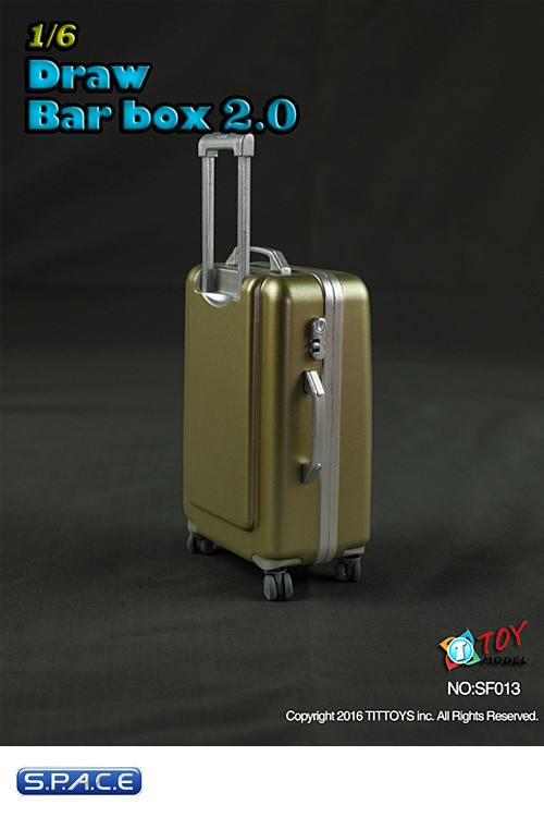 1/6 Scale gold Travel Trolley draw bar box 2.0