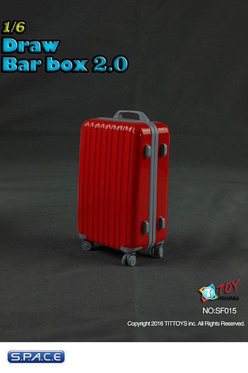 1/6 Scale red Travel Trolley draw bar box 2.0