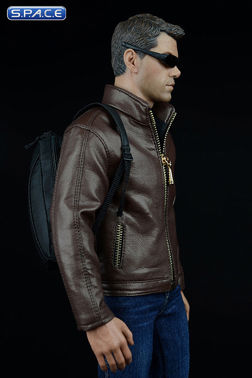 1/6 Scale Agent of Leather Suit Set
