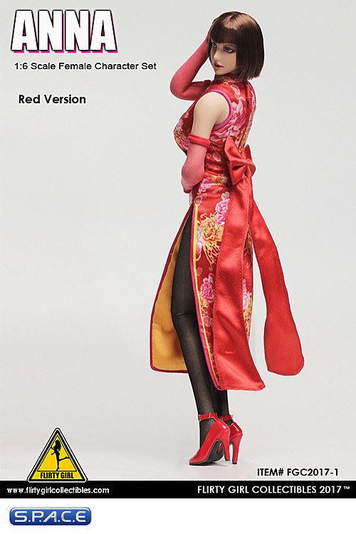 1/6 Scale Female Character Set Anna - Red Version