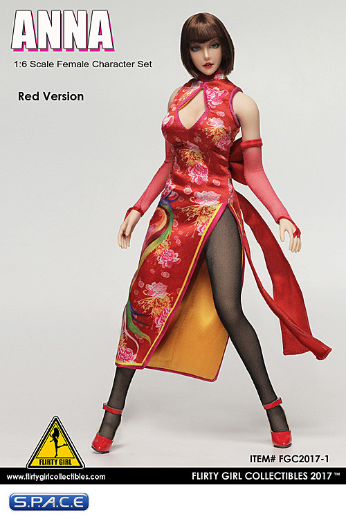 1/6 Scale Female Character Set Anna - Red Version