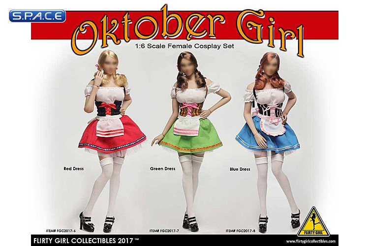 1/6 Scale green Dirndl Cosplay Clothing Set