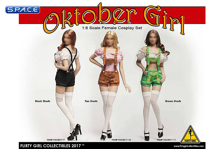 1/6 Scale green shorts Cosplay Clothing Set