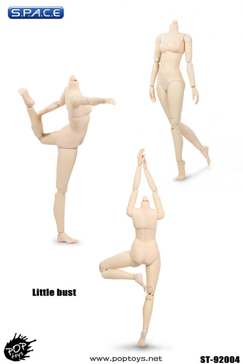 1/6 Scale Super-flexible female pale Body little breast