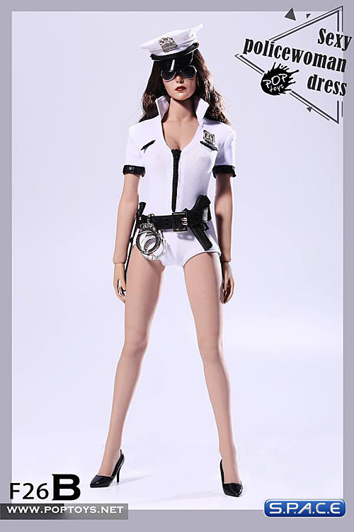 1/6 Scale Sexy Policewoman Cosplay suit white