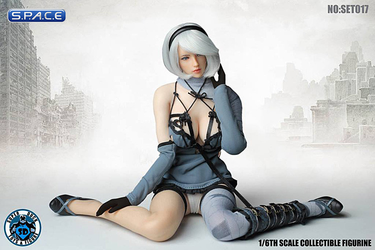 1/6 Scale blue Robot Girl Cosplay Set