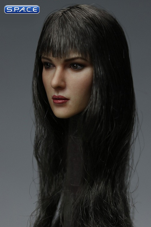 1/6 Scale Lucy Head Sculpt (long black hair with bangs)