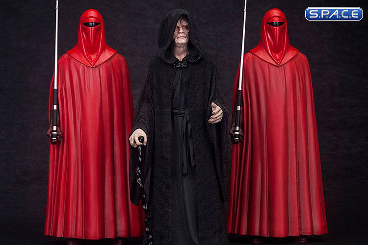 1/10 Scale Emperor Palpatine with Royal Guards ARTFX+ Statues 3-Pack (Star Wars)