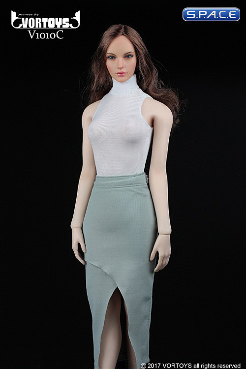 1/6 Scale white Womens Dress Suit