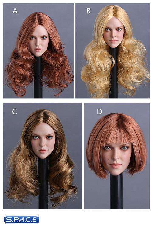 1/6 Scale Amanda Head Sculpt (long curly blonde hair)