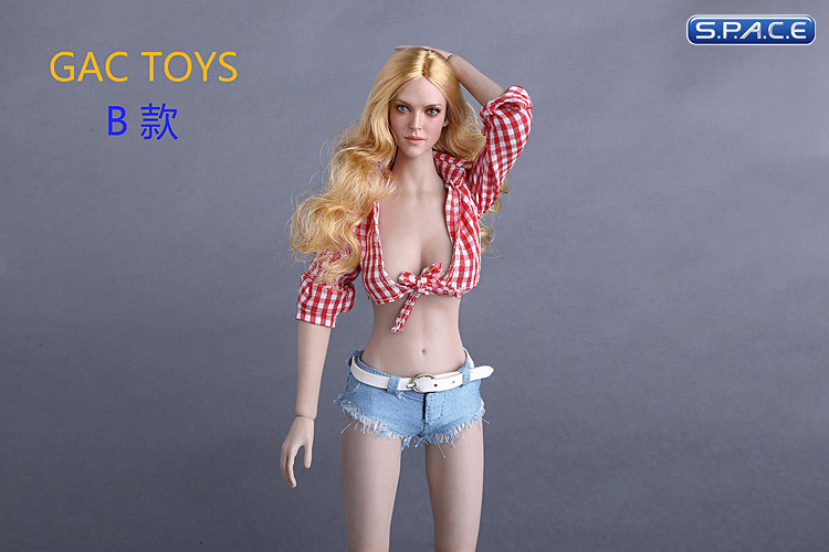 1/6 Scale Amanda Head Sculpt (long curly blonde hair)