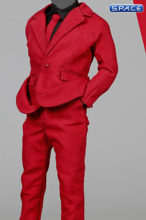 1/6 Scale Slim Suit Set red