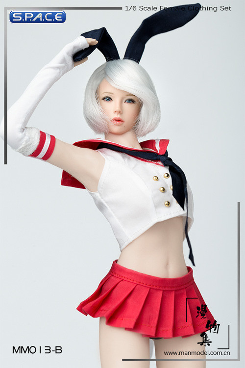 1/6 Scale Sailor Bunny Suit Set red