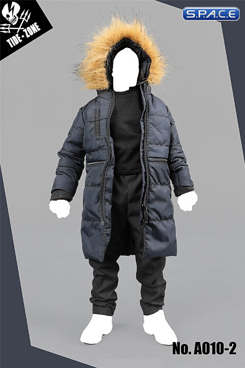 1/6 Scale dark blue Cotton Coat Suit Set