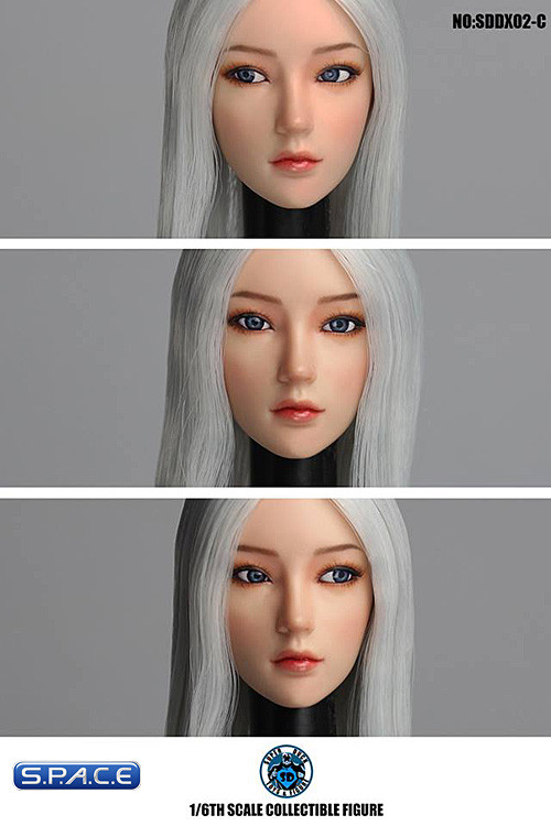 1/6 Scale Mika Head Sculpt (white Hair)