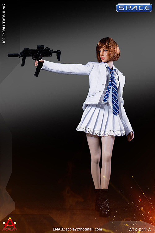 1/6 Scale light blue battle girl Uniform Set