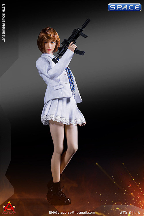 1/6 Scale light blue battle girl Uniform Set