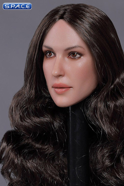 1/6 Scale Melanie Head Sculpt (curly dark brown hair)