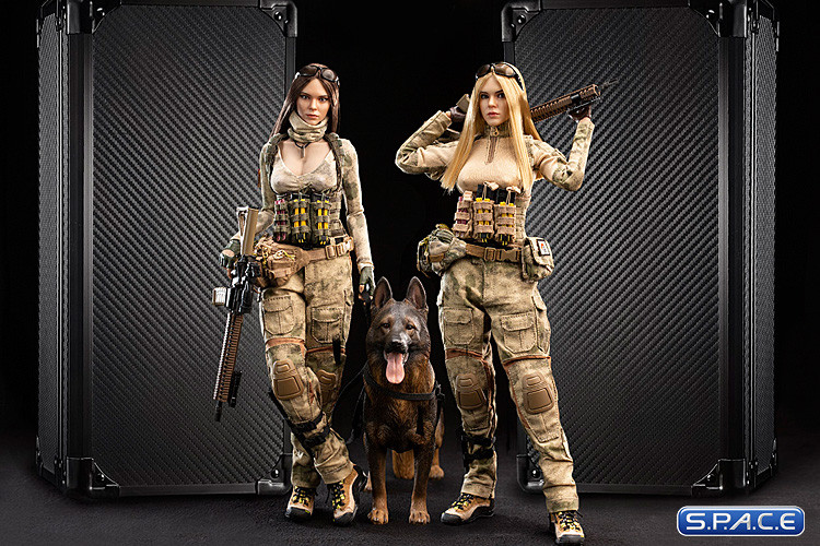 1/6 Scale A-TACS FG Women Soldier - Jenner with blonde hair