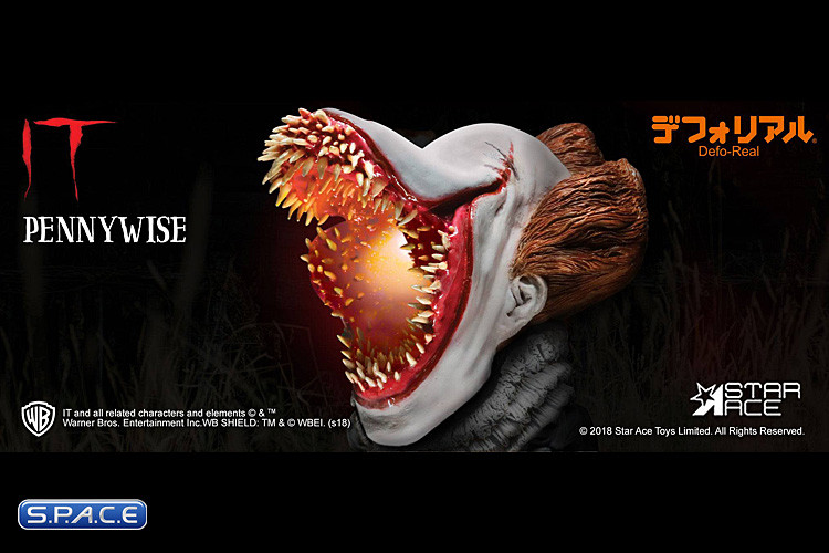 2017 Light-Up Open Mouth Pennywise Deformed Real Series Vinyl Statue (Stephen Kings It)