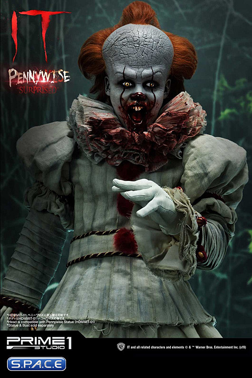 1/2 Scale Surprised 2017 Pennywise High Definition Bust (Stephen Kings It)