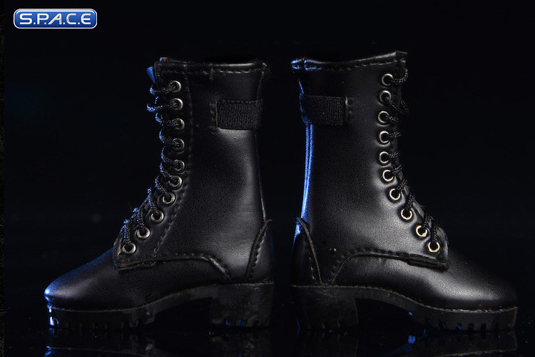 1/6 Scale black female Zipper Boots