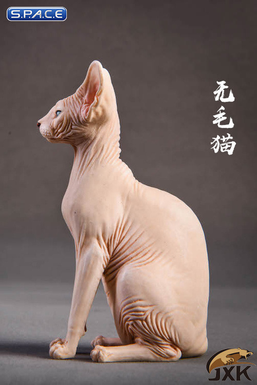 1/6 Scale pale Canadian Hairless Cat