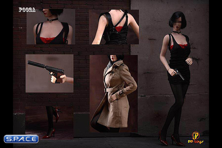 1/6 Scale black Female Agent Suit