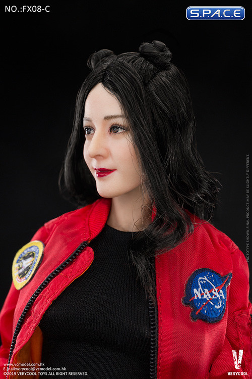 1/6 Scale Female Body with Asian Beauty Head (meatball-like hairstyle)