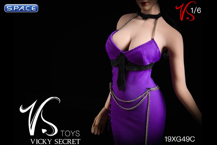 1/6 Scale purple Party Dress