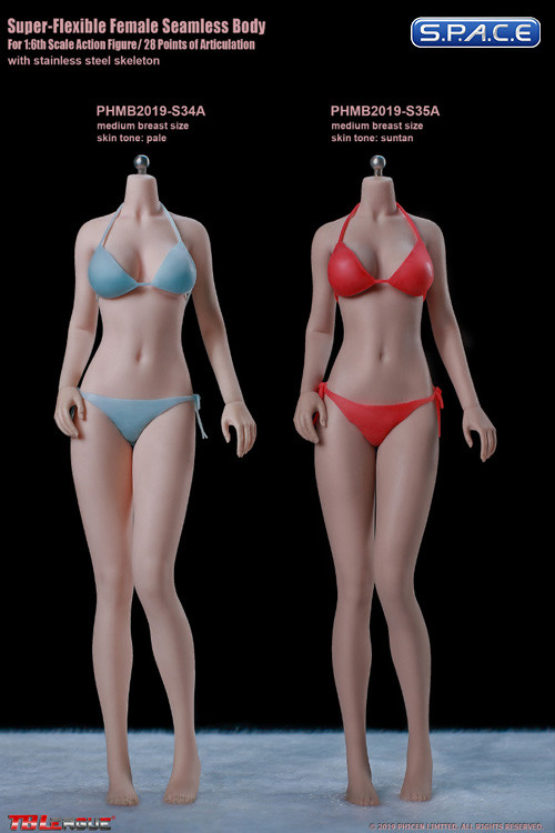 1/6 Scale female super-flexible seamless suntan Body with medium breast / headless