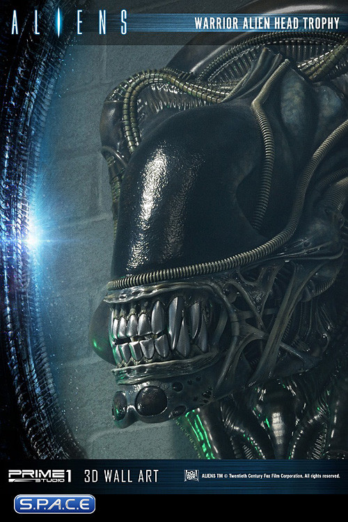 Warrior Alien Head Trophy 3D Wall Art (Aliens)