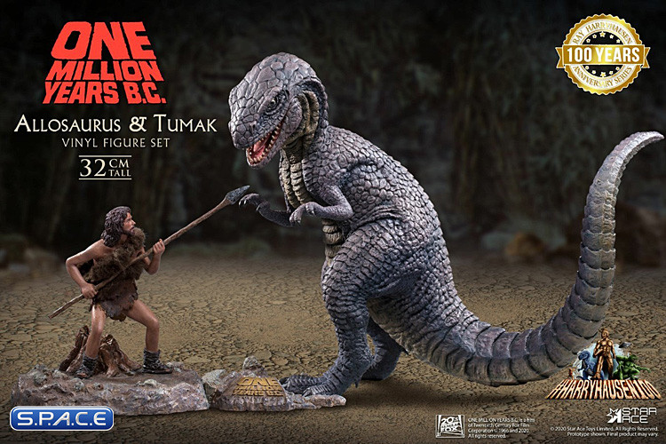 Allosarus & Tumak Soft Vinyl Statues Set (One Million Years B.C.)