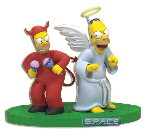 Good & Evil Homer (Simpsons Series 2) S.P.A.C.E spacefiguren.de