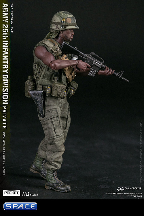 1/12 Scale Private with M79 Grenade Launcher Army 25th Infantry Division