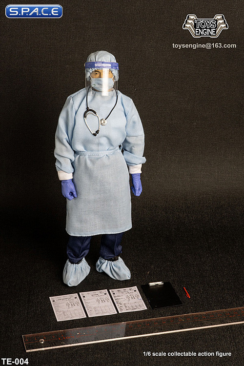 1/6 Scale Male Isolation Gown Set