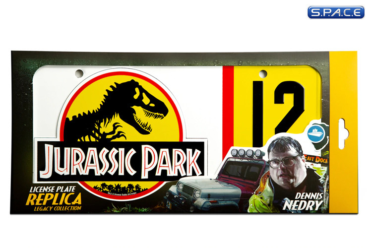 1:1 Dennis Nedry License Plate Life-Size Replica (Jurassic Park)