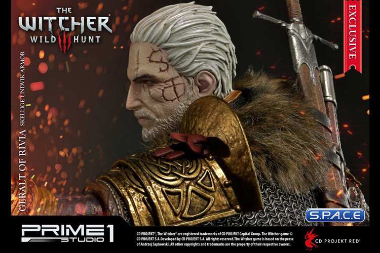 1/4 Scale Geralt of Rivia Skellige Undvik Armor Exclusive Version Premium Masterline Statue (The Witcher 3: Wild Hunt)